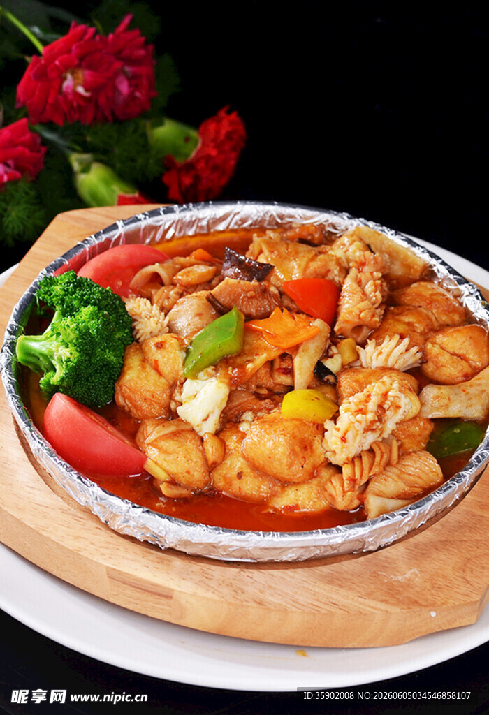 铁板什锦蔬菜豆腐