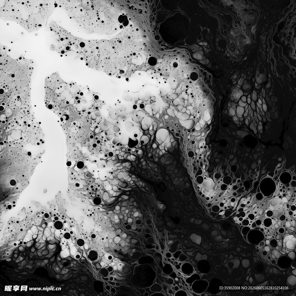 黑白水墨抽象纹理画面