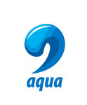蓝色水波aqua标志设计