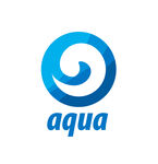 aqua品牌蓝色标志设计