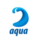 蓝色水波aqua标志