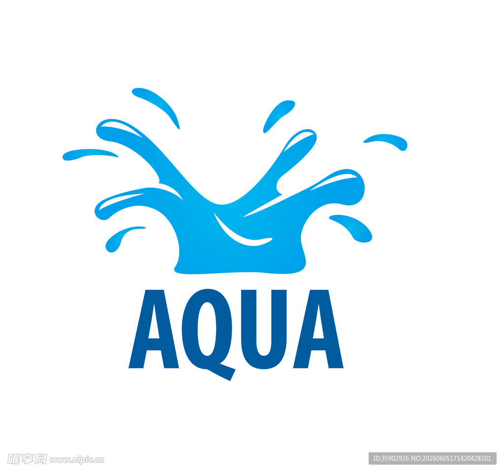 蓝色水花AQUA标志
