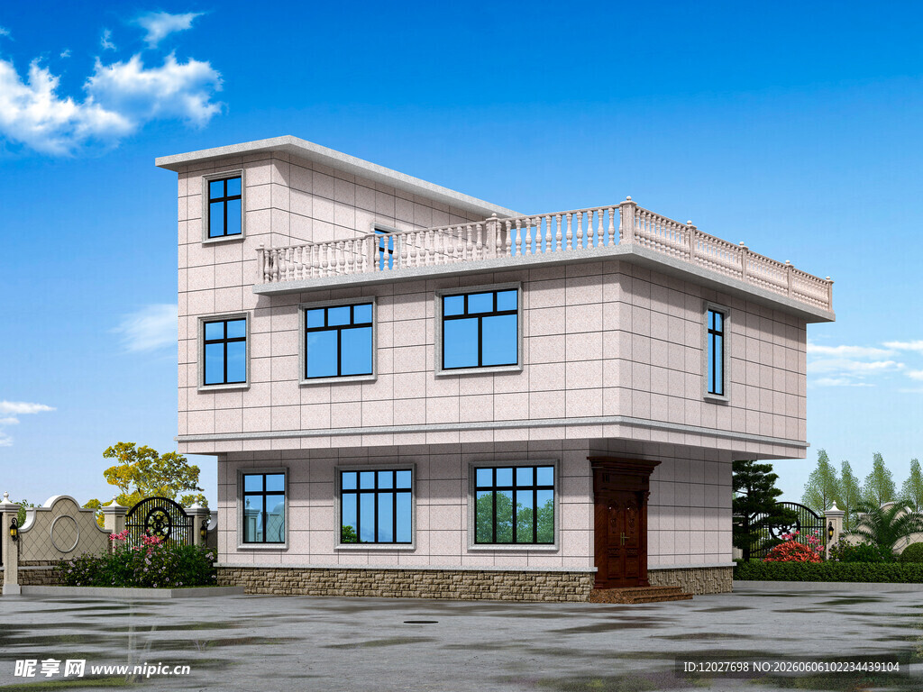 现代两层独栋住宅外观