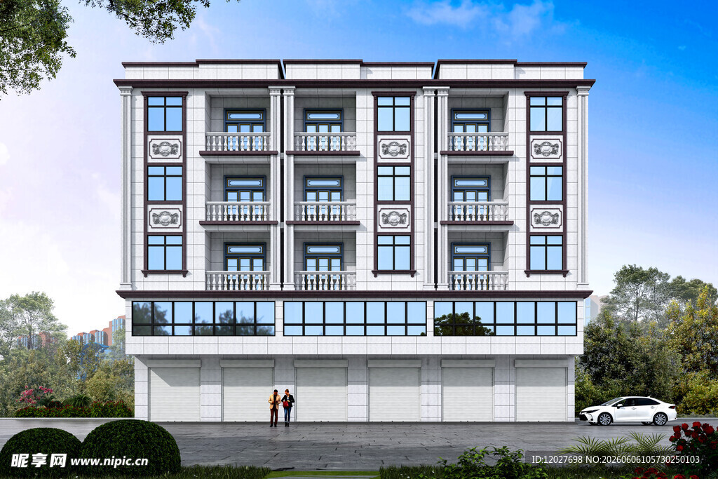 现代多层建筑外观设计图