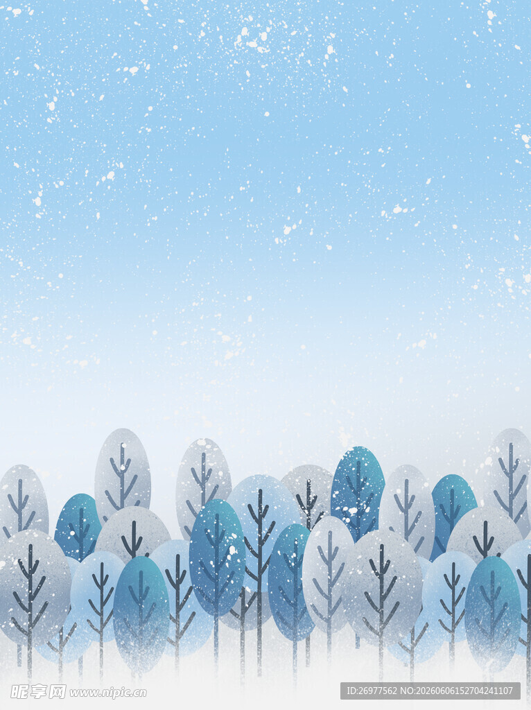冬日雪林风景