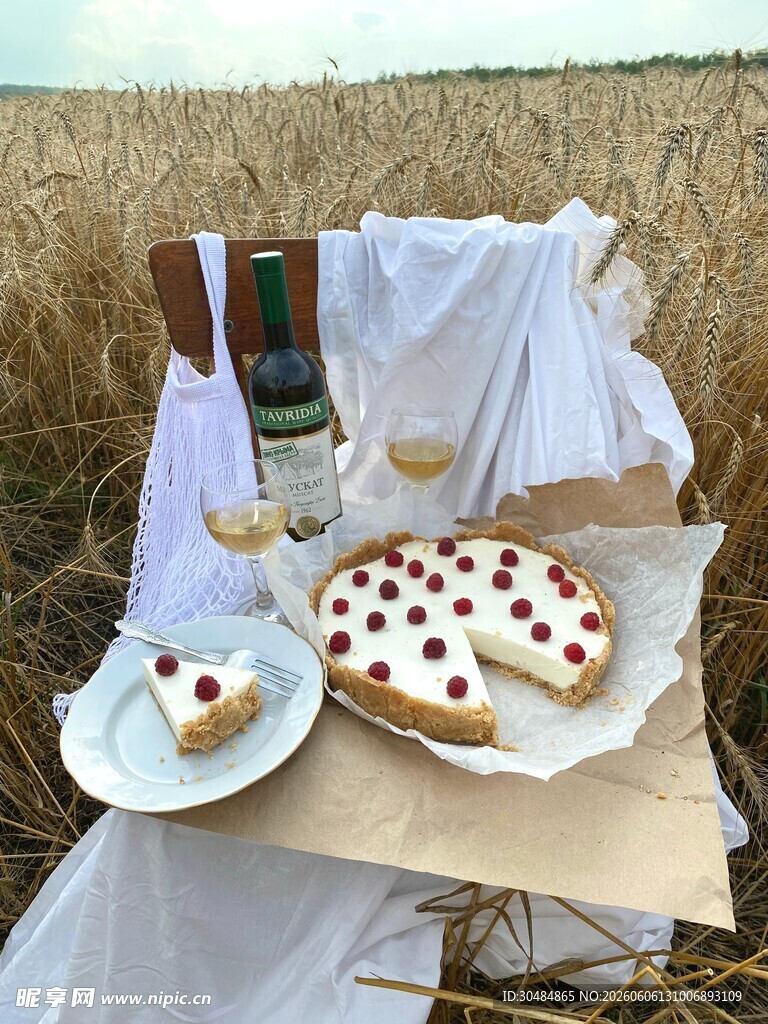 田野中的美味野餐时刻