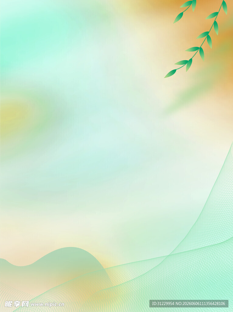清新山水风背景 