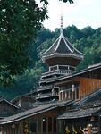 古朴苗族传统木质建筑群