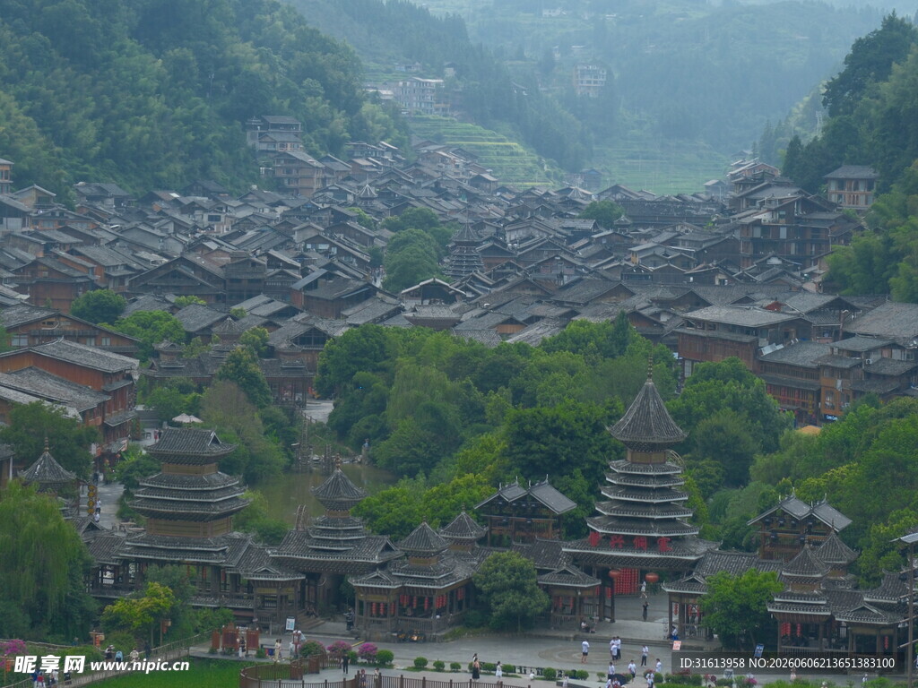 苗寨风光俯瞰
