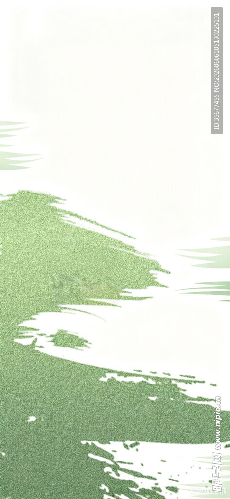 淡绿色水墨笔触山地背景图