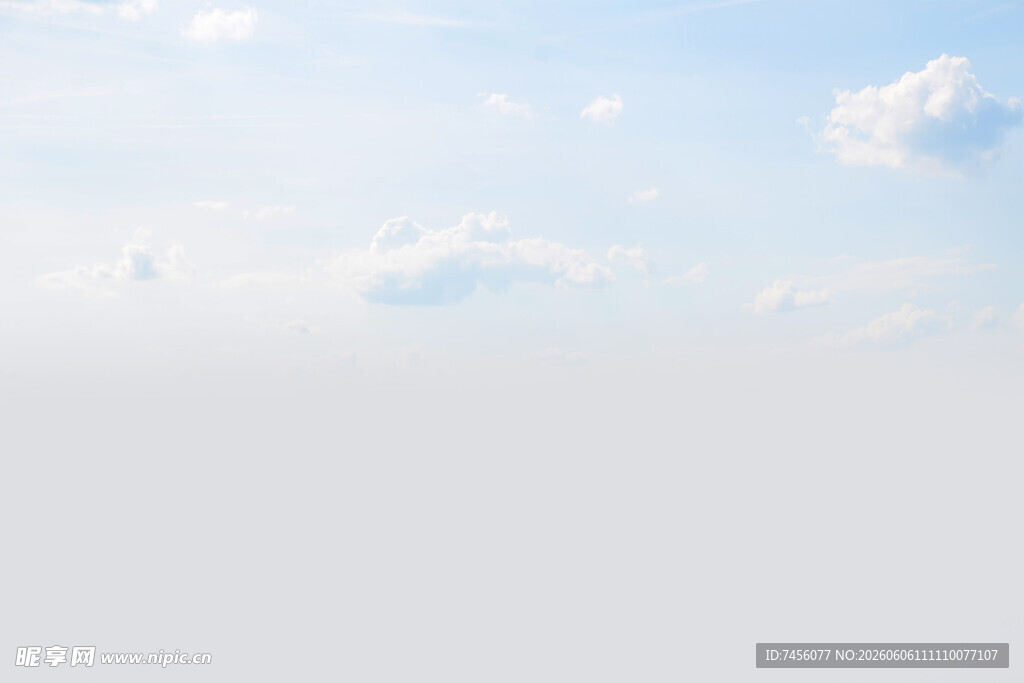 蓝天白云的纯净天空画面