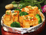 锡纸豆腐配西兰花