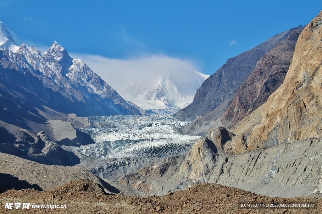 壮丽高山冰川景观
