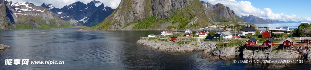美丽的山水城镇风景