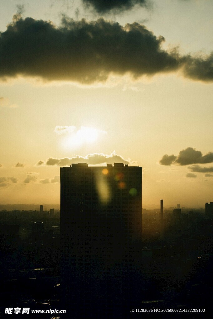 夕阳下的城市