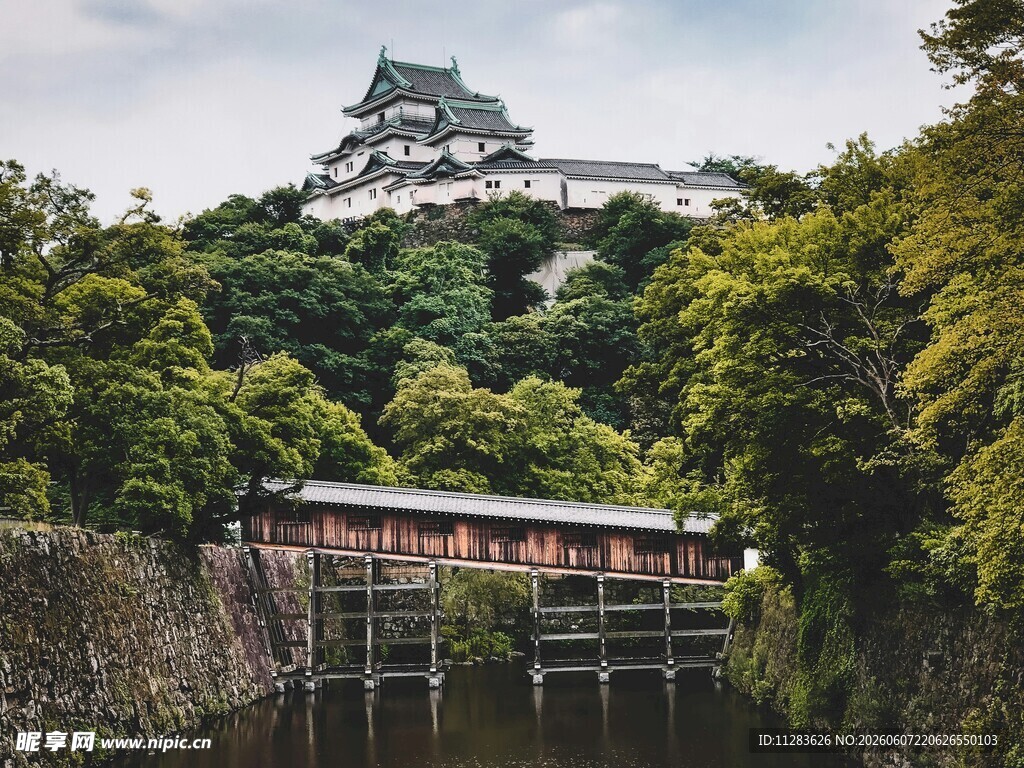 日本冈山城及