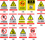 多种安全警示标识集合
