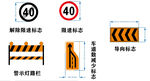 道路施工警示标志集合