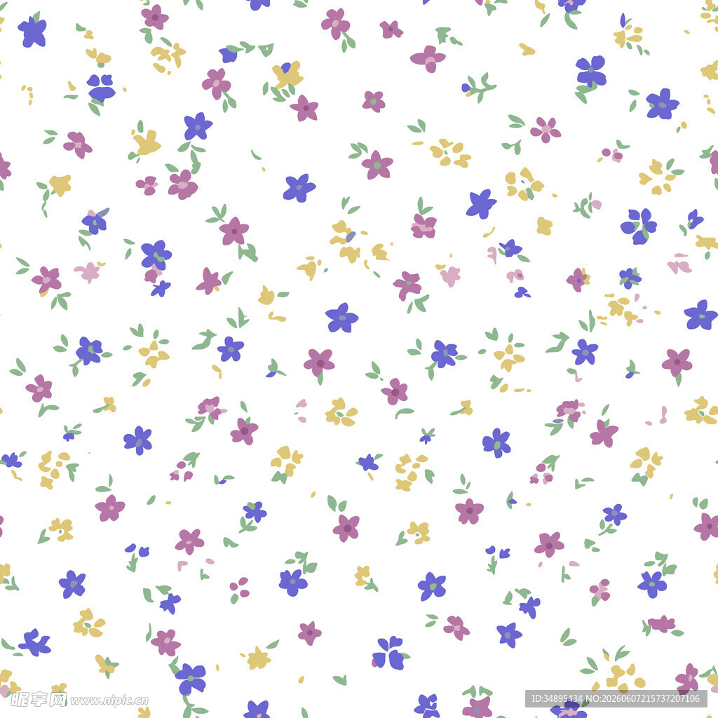 小碎花图案  清新花卉纹理