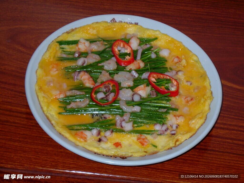 芦笋虾仁鸡蛋饼