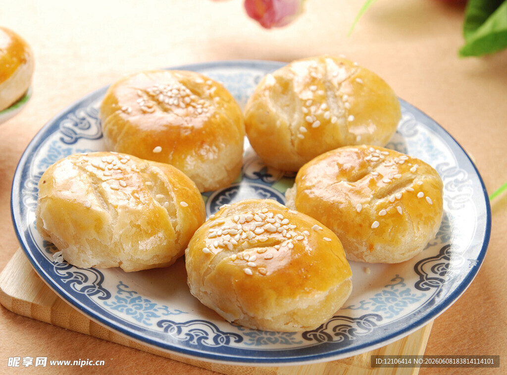 美味芝麻酥饼诱人可口