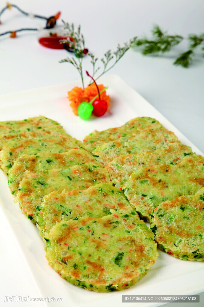 美味蔬菜煎饼摆拍展示