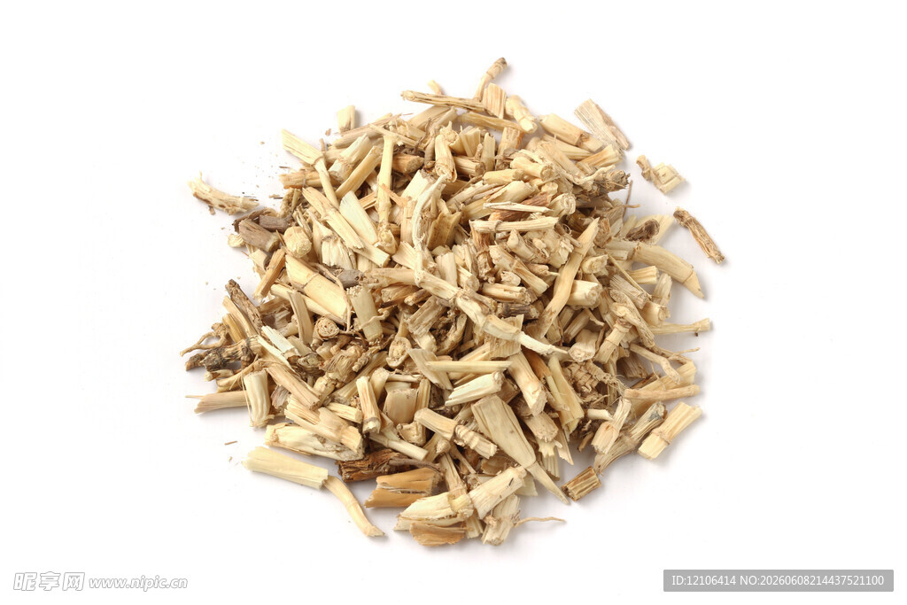 一堆干爽的中药材白茅根