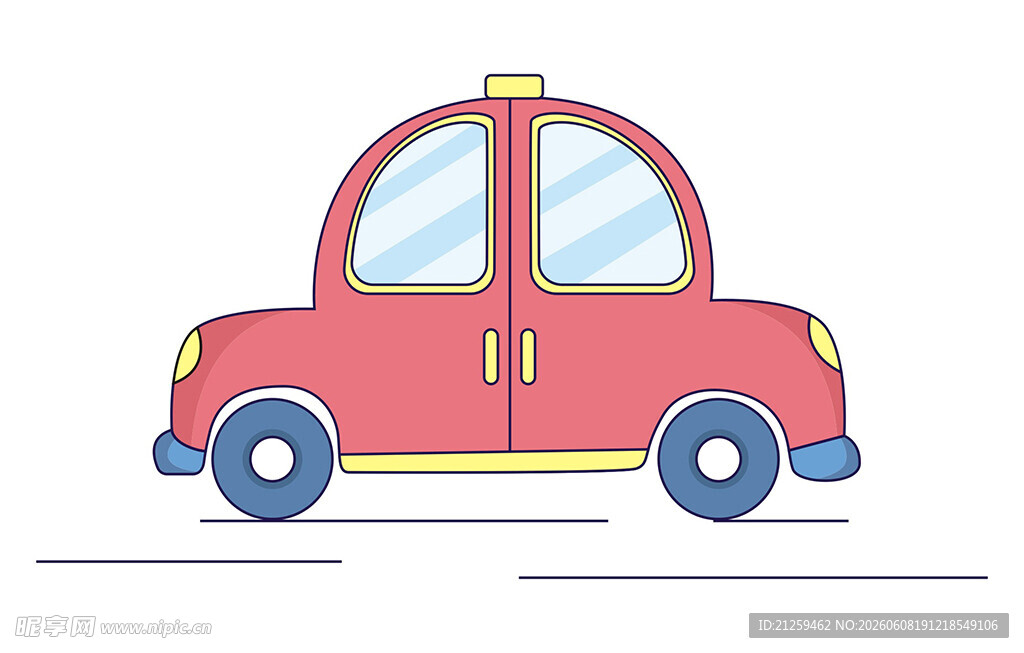 手绘卡通汽车