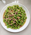 肉末炒毛豆