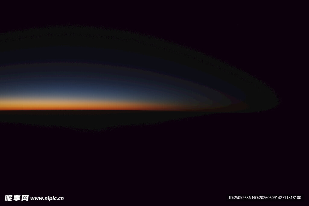 太空中的绚丽晨昏线