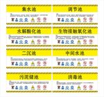 污水处理工艺标签展示 标识牌