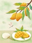 枝头芒果与盘中美味