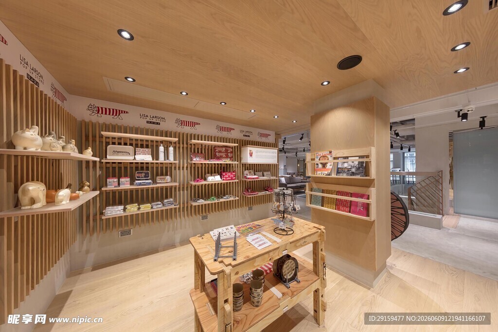 温馨木质风的精致饰品店