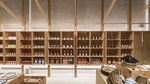 现代风格木质书架阅读空间
