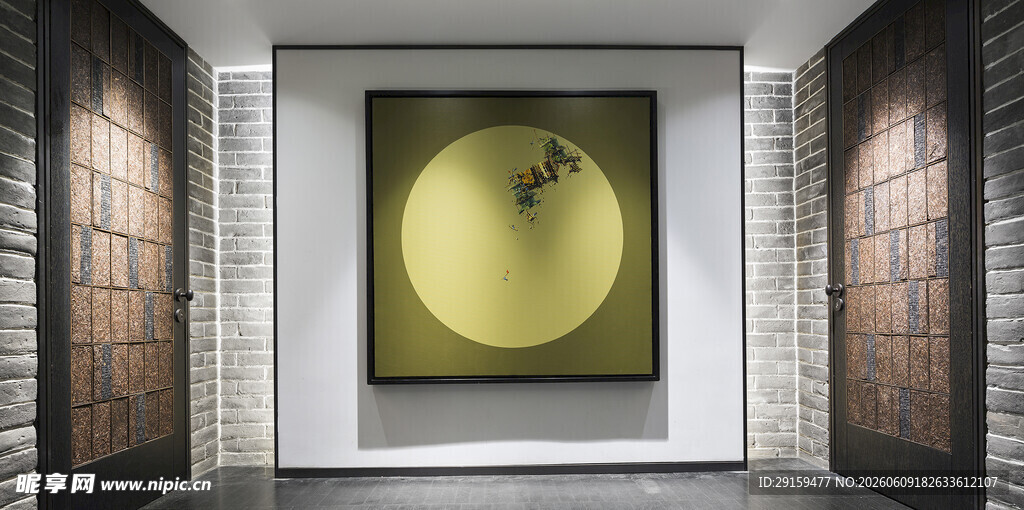 室内艺术画作展示空间