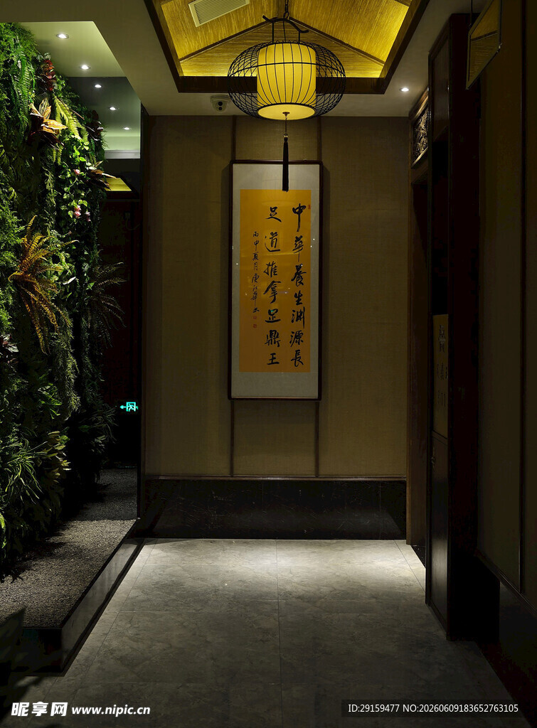 中式雅致走廊景观