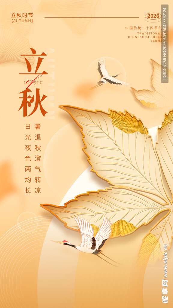 立秋时节叶上蝶舞画面