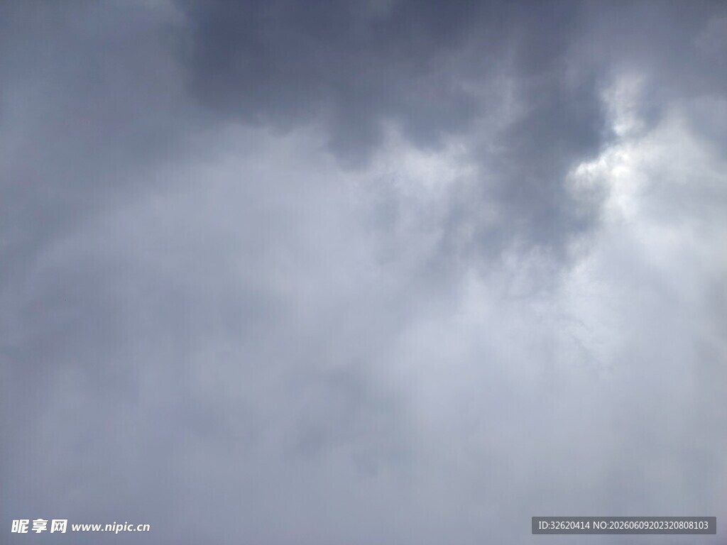 乌云密布的阴沉天空