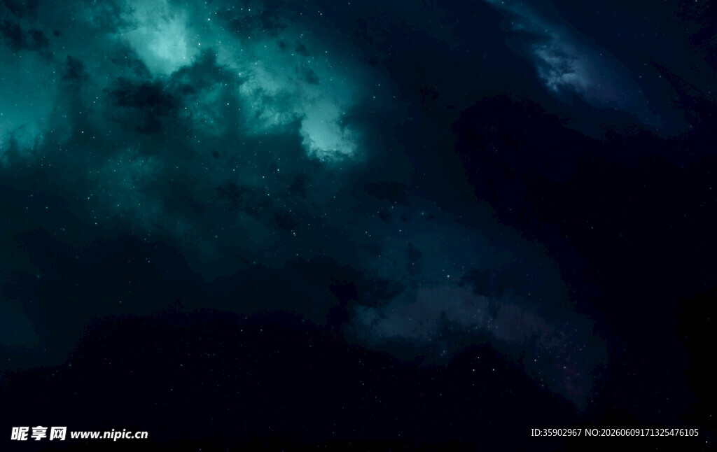 深邃梦幻星空夜景