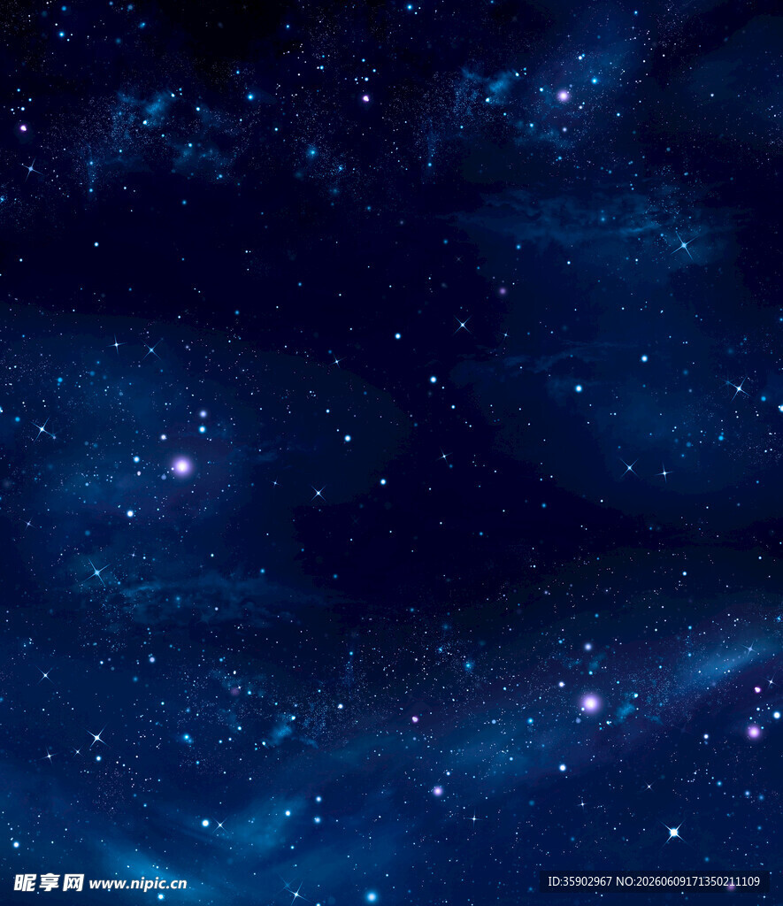 梦幻深邃星空夜景