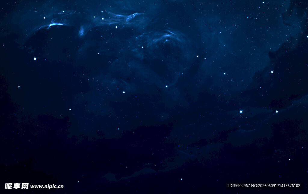深邃夜空繁星闪烁