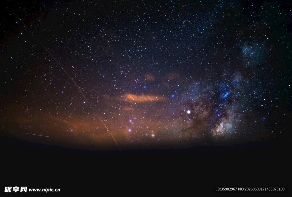 璀璨星空下的梦幻宇宙景观