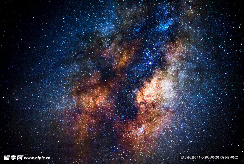 璀璨星空下的神秘宇宙景象