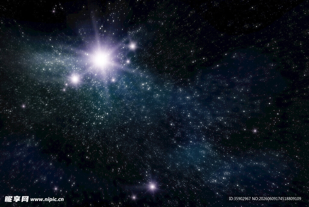 璀璨星空下的神秘宇宙景象