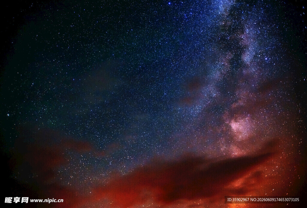 梦幻星云夜空美景