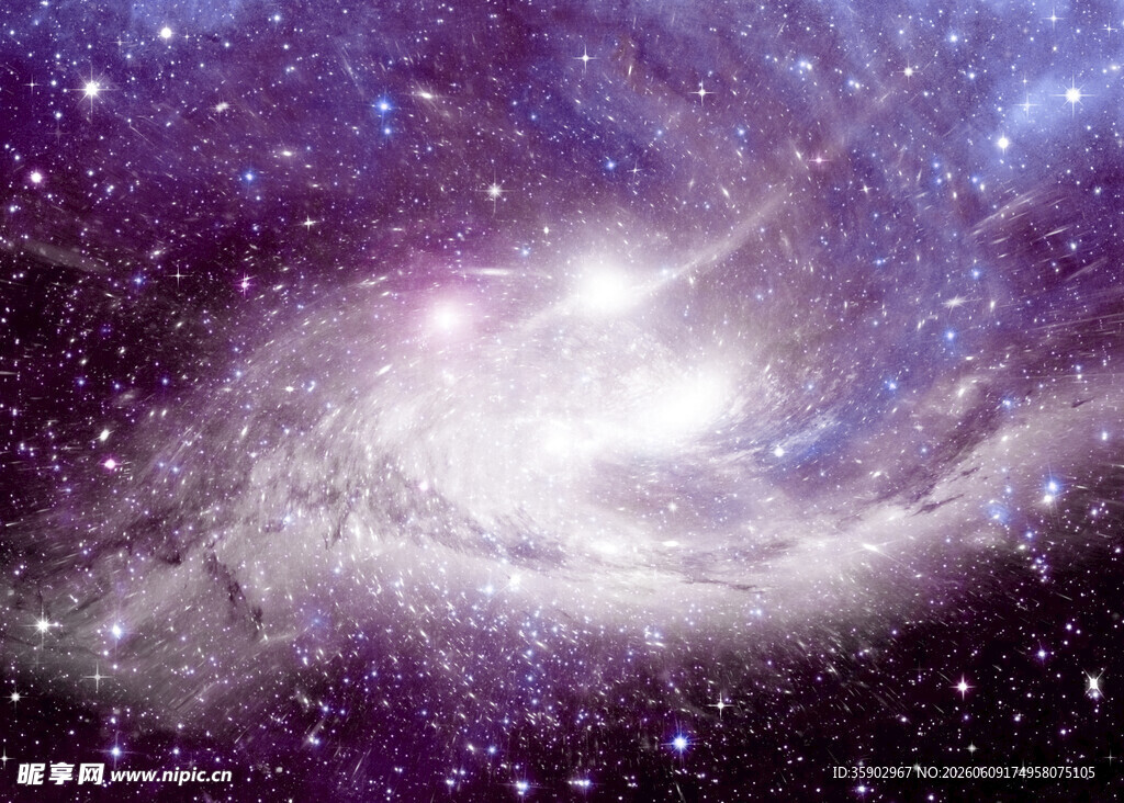梦幻紫色旋涡星系