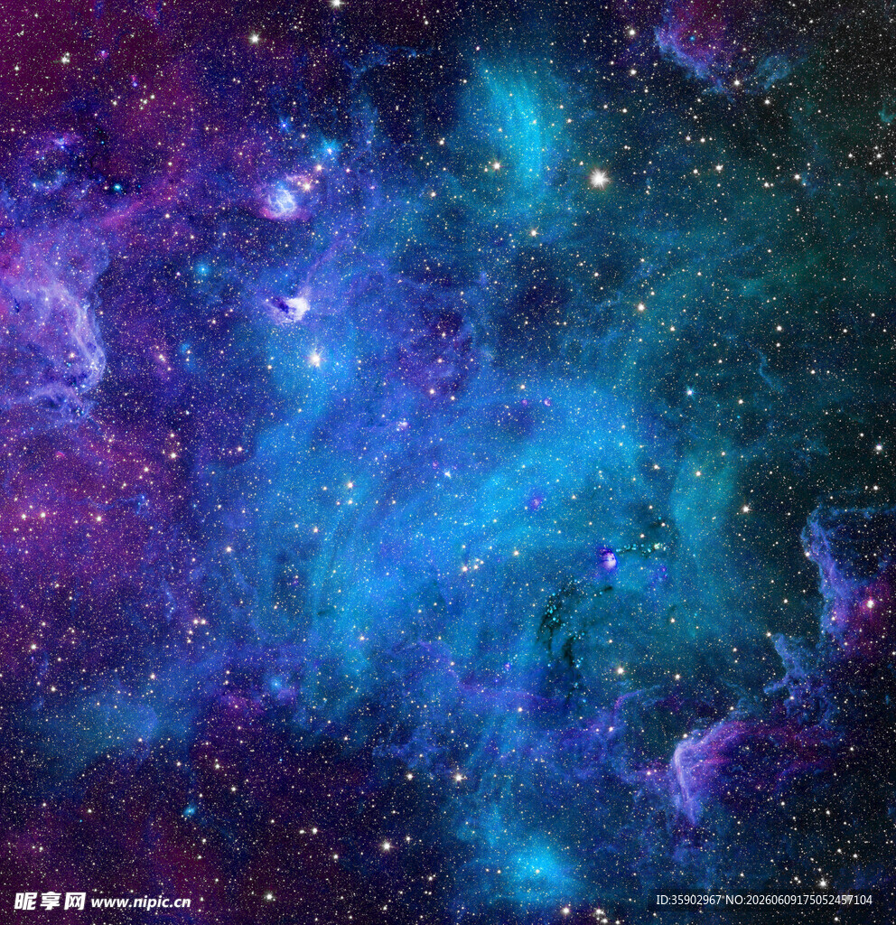 梦幻绚丽的深邃星空
