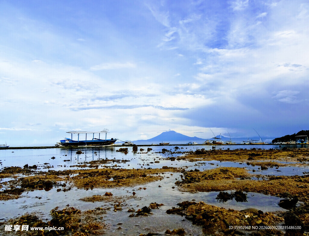 海边滩涂风光美景