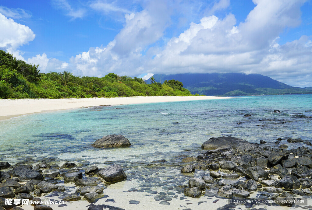 美丽海岛海滩迷人风光