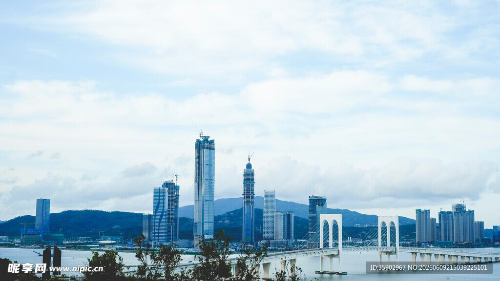 城市天际线现代建筑景观